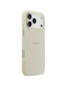 Etui Guess Peony Hot Stamp MagSafe do Apple iPhone 17 Pro Max beżowy