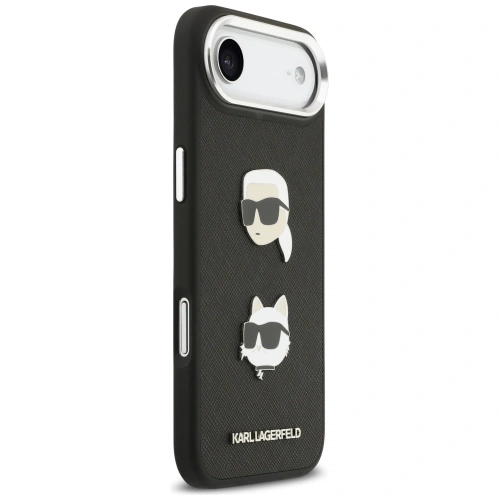 Etui Karl Lagerfeld FW Grained Karl & Choupette Heads Pins & Logo do Apple iPhone Air czarny