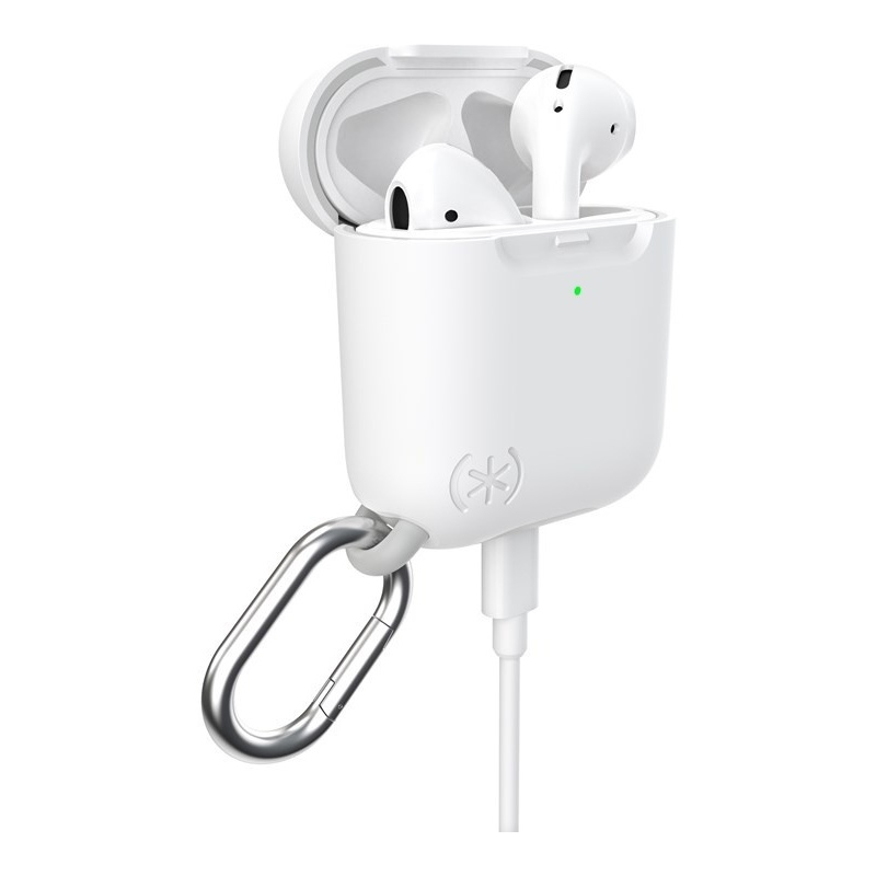 Speck Distributor - 848709079572 - SPK079WHT - Speck Presidio Pro Apple AirPods with antibacterial layer White/Marble Grey - B2B homescreen