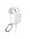 Etui Speck Presidio Pro Apple AirPods z karabińczykiem i ochroną antybakteryjną White/Marble Grey