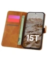 Etui z klapką Bizon Case Pocket do Xiaomi 15T brązowe Etui z klapką Bizon Case Pocket do Xiaomi 15T brązowe