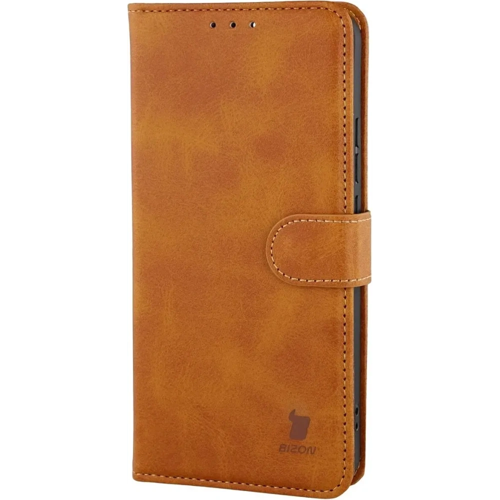 Etui z klapką Bizon Case Pocket do Xiaomi 15T brązowe Etui z klapką Bizon Case Pocket do Xiaomi 15T brązowe