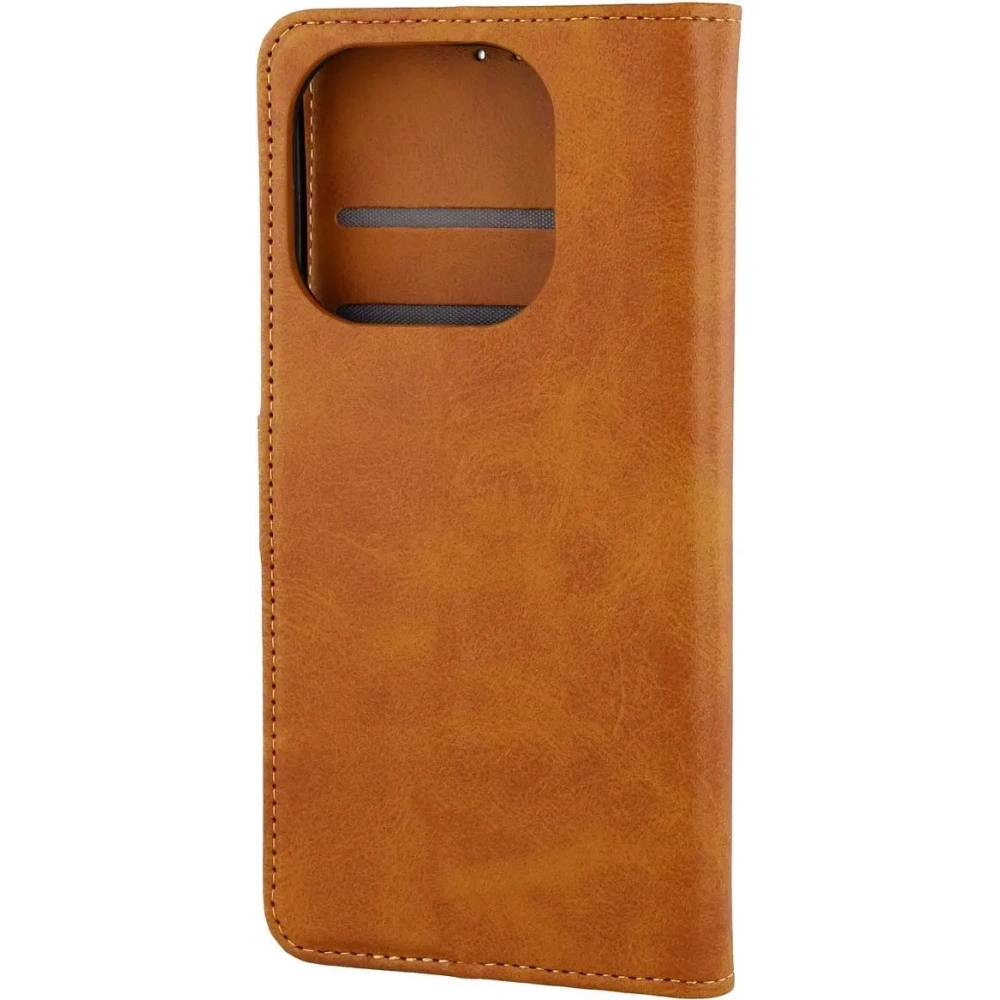 Etui z klapką Bizon Case Pocket do Xiaomi 15T brązowe Etui z klapką Bizon Case Pocket do Xiaomi 15T brązowe