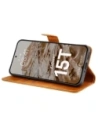 Etui z klapką Bizon Case Pocket do Xiaomi 15T brązowe Etui z klapką Bizon Case Pocket do Xiaomi 15T brązowe