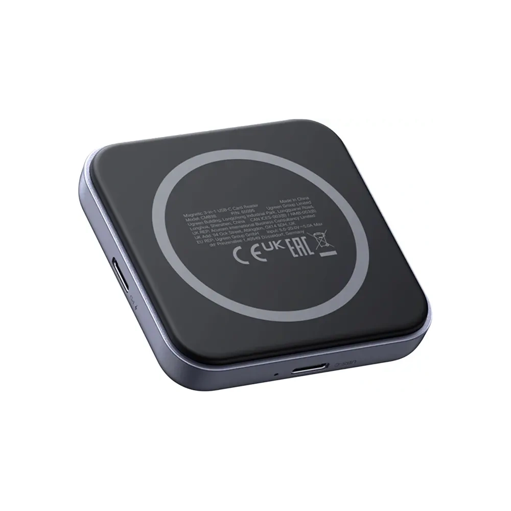 Adapter / czytnik kart 3w1 Ugreen CM898, USB-C, MagSafe, SD/TF (czarny) Adapter / czytnik kart 3w1 Ugreen CM898, USB-C, MagSafe, SD/TF (czarny)