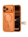 Etui Tech-Protect Magpeak MagSafe CC do Apple iPhone 17 Pro Max Cosmic Orange/clear