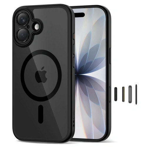 Etui Tech-Protect Magpeak MagSafe CC do Apple iPhone 17 Black/clear