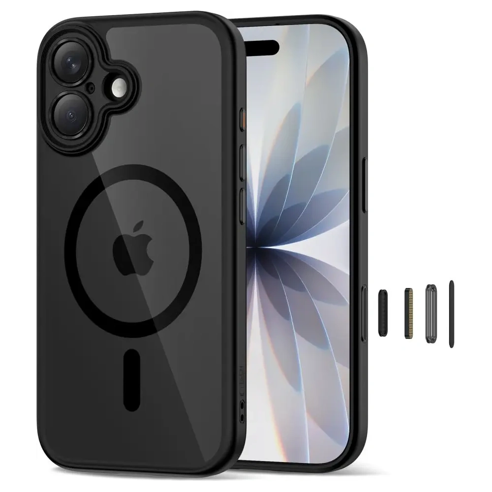 Etui Tech-Protect Magpeak MagSafe CC do Apple iPhone 17 Black/clear
