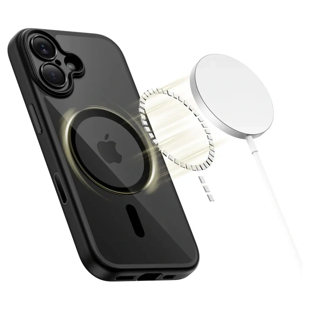 Etui Tech-Protect Magpeak MagSafe CC do Apple iPhone 17 Black/clear