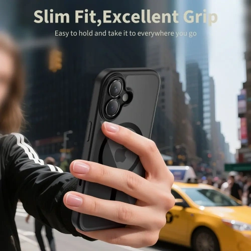 Etui Tech-Protect Magpeak MagSafe CC do Apple iPhone 17 Black/clear