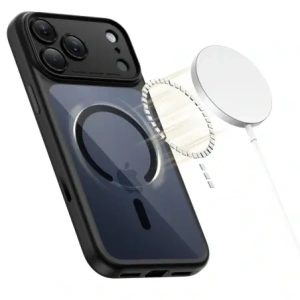 Etui Tech-Protect Magpeak MagSafe CC do Apple iPhone 17 Pro Black/clear