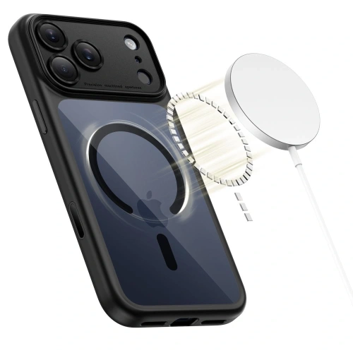 Etui Tech-Protect Magpeak MagSafe CC do Apple iPhone 17 Pro Black/clear