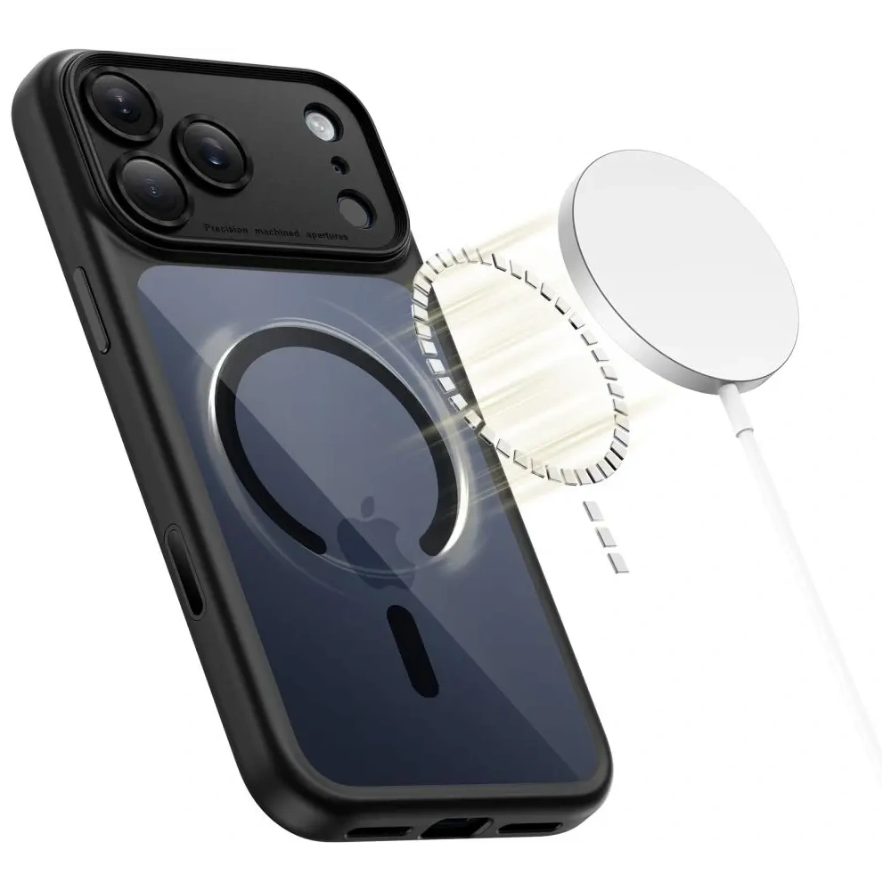 Etui Tech-Protect Magpeak MagSafe CC do Apple iPhone 17 Pro Black/clear