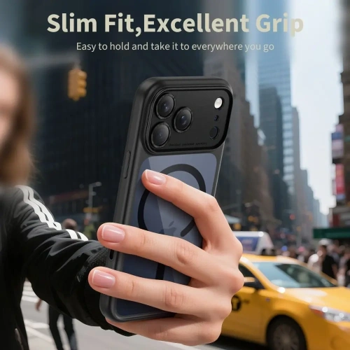 Etui Tech-Protect Magpeak MagSafe CC do Apple iPhone 17 Pro Black/clear