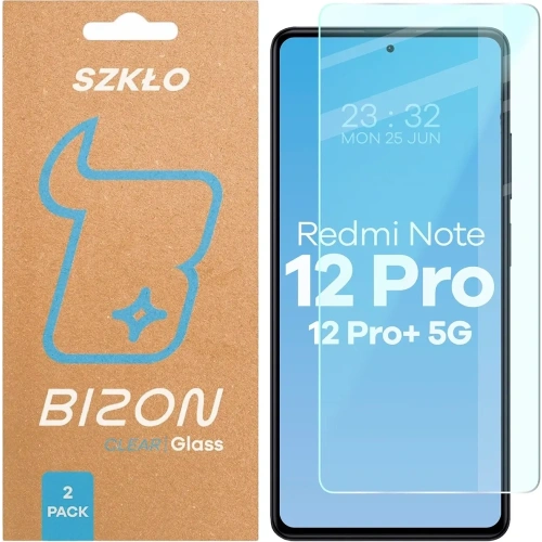 Szkło hartowane Bizon Glass Clear Duo Xiaomi Redmi Note 12 Pro 5G / Note 12 Pro Plus 5G 2-PACK