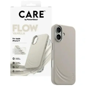 Etui CARE by PanzerGlass FLOW MagSafe iPhone 17 waniliowy