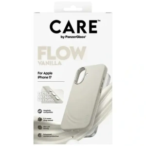 Etui CARE by PanzerGlass FLOW MagSafe iPhone 17 waniliowy