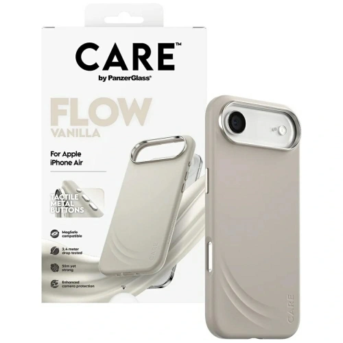 Etui CARE by PanzerGlass FLOW MagSafe iPhone Air waniliowy