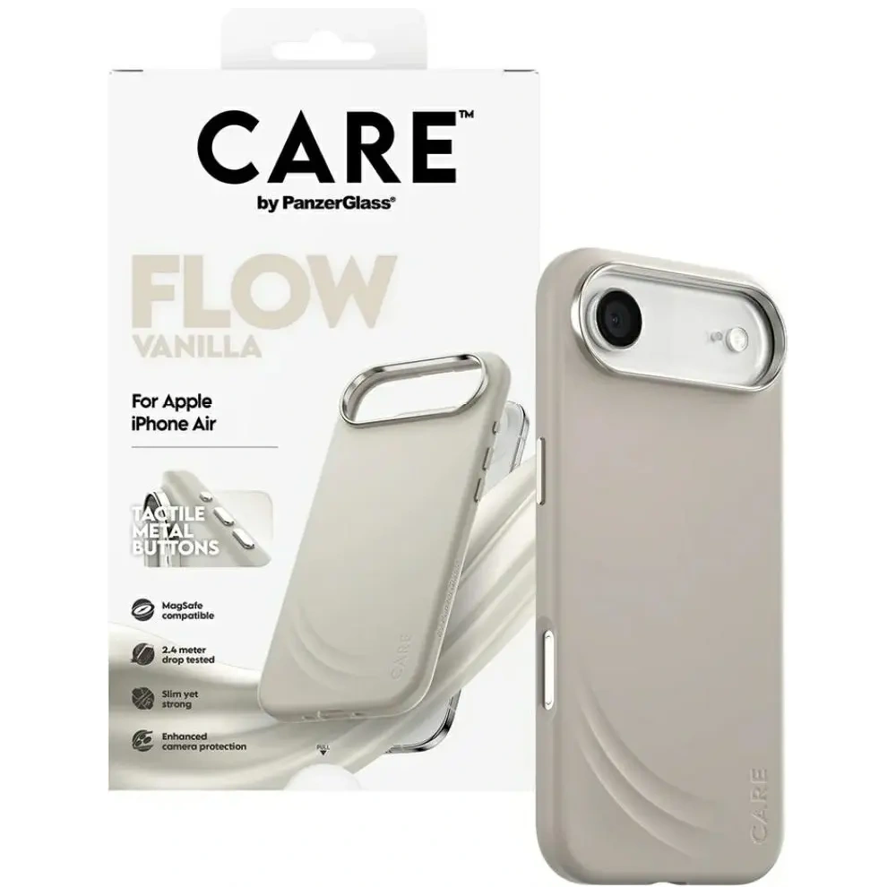 Etui CARE by PanzerGlass FLOW MagSafe iPhone Air waniliowy