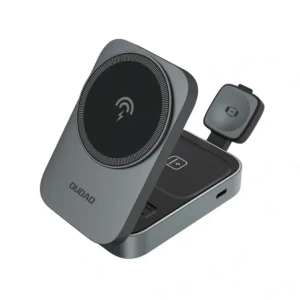 Stacja ładująca 3 w 1 iPhone Apple Watch AirPods Dudao A11 Max indukcyjna kompatybilna z MagSafe Grey