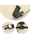 Stacja ładująca 3 w 1 iPhone Apple Watch AirPods Dudao A11 Max indukcyjna kompatybilna z MagSafe Grey
