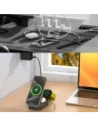 Stacja ładująca 3 w 1 iPhone Apple Watch AirPods Dudao A11 Max indukcyjna kompatybilna z MagSafe Grey