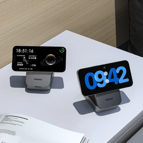 Stacja ładująca 3 w 1 iPhone Apple Watch AirPods Dudao A11 Max indukcyjna kompatybilna z MagSafe Grey