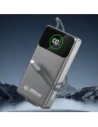 Powerbank Dudao K31 Pro 45W 20000mAh z wbudowanym zwijanym kablem USB-C - szary