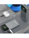 Powerbank Dudao K31 Pro 45W 20000mAh z wbudowanym zwijanym kablem USB-C - szary