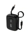 Powerbank Dudao K32 10000 mAh z wbudowanym kablem USB-C / Lightning - czarny