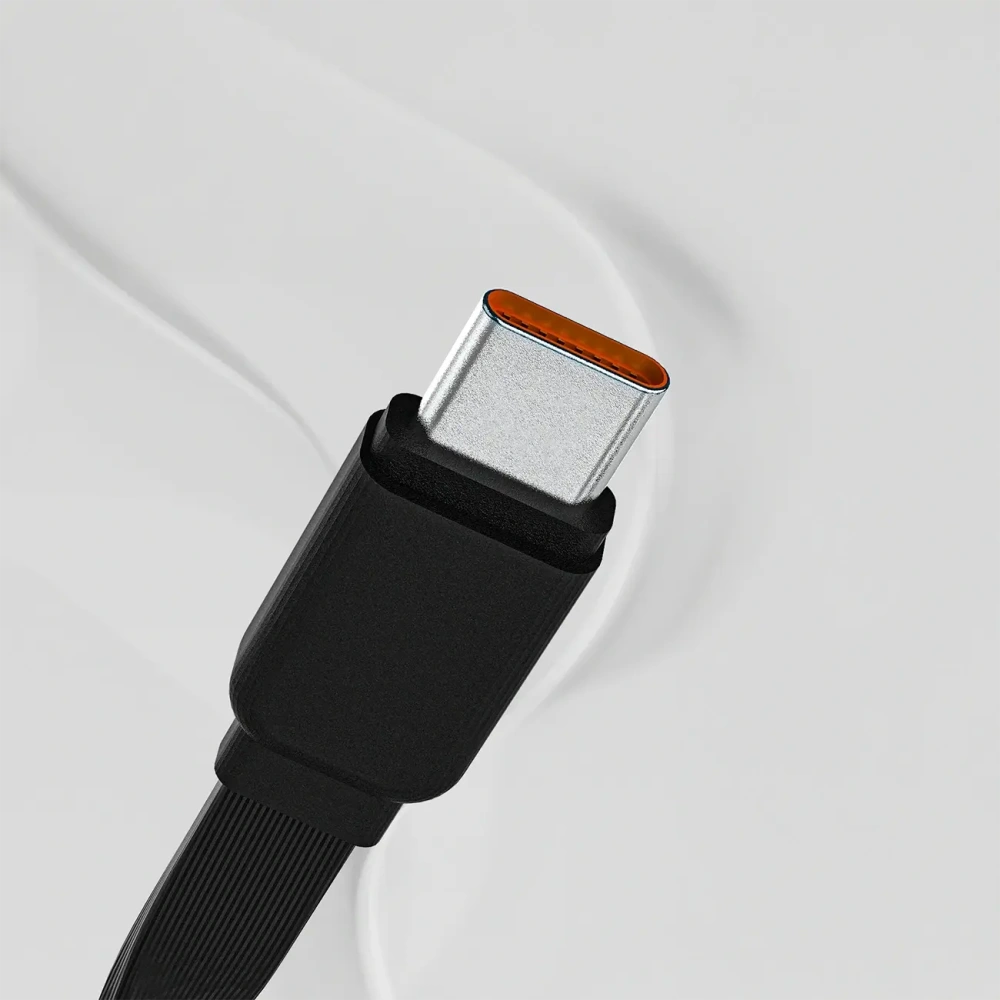 Powerbank Dudao K32 10000 mAh z wbudowanym kablem USB-C / Lightning - czarny