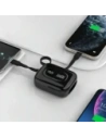 Powerbank Dudao K32 10000 mAh z wbudowanym kablem USB-C / Lightning - czarny