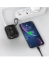 Powerbank Dudao K32 10000 mAh z wbudowanym kablem USB-C / Lightning - czarny