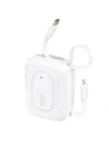 Powerbank Dudao K32 10000 mAh z wbudowanym kablem USB-C / Lightning - biały