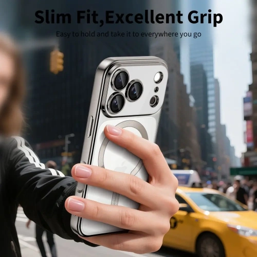 Etui Tech-Protect Flexair Magflex Magsafe iPhone 17 Pro Max Shiny Silver