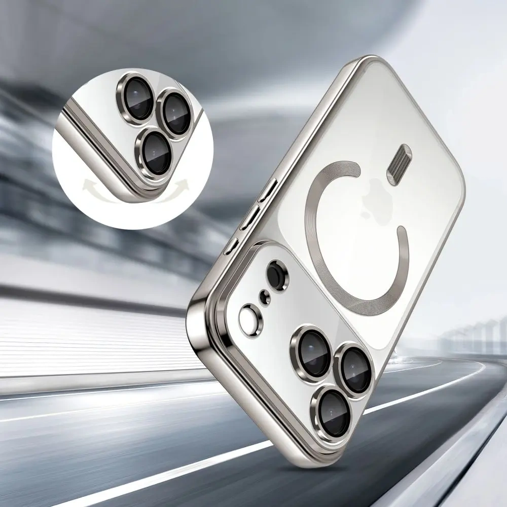 Etui Tech-Protect Flexair Magflex Magsafe iPhone 17 Pro Shiny Silver