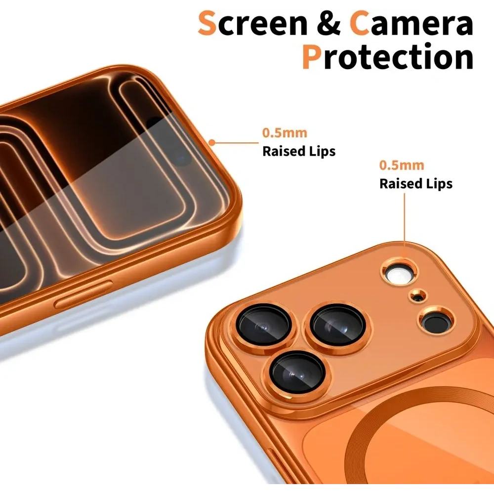 Etui Tech-Protect Flexair Magflex Magsafe iPhone 17 Pro Shiny Cosmic Orange