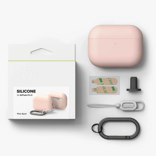 Etui Ringke Silicone Apple AirPods Pro 3 Pink Sand