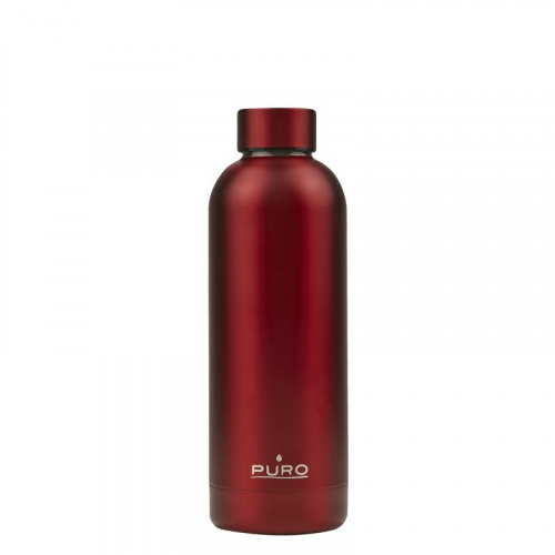 Puro Distributor - 8033830282898 - PUR185RED - Puro Hot&Cold Thermal Stainless Steel Water Bottle 500ml (Metallic Red) - B2B homescreen