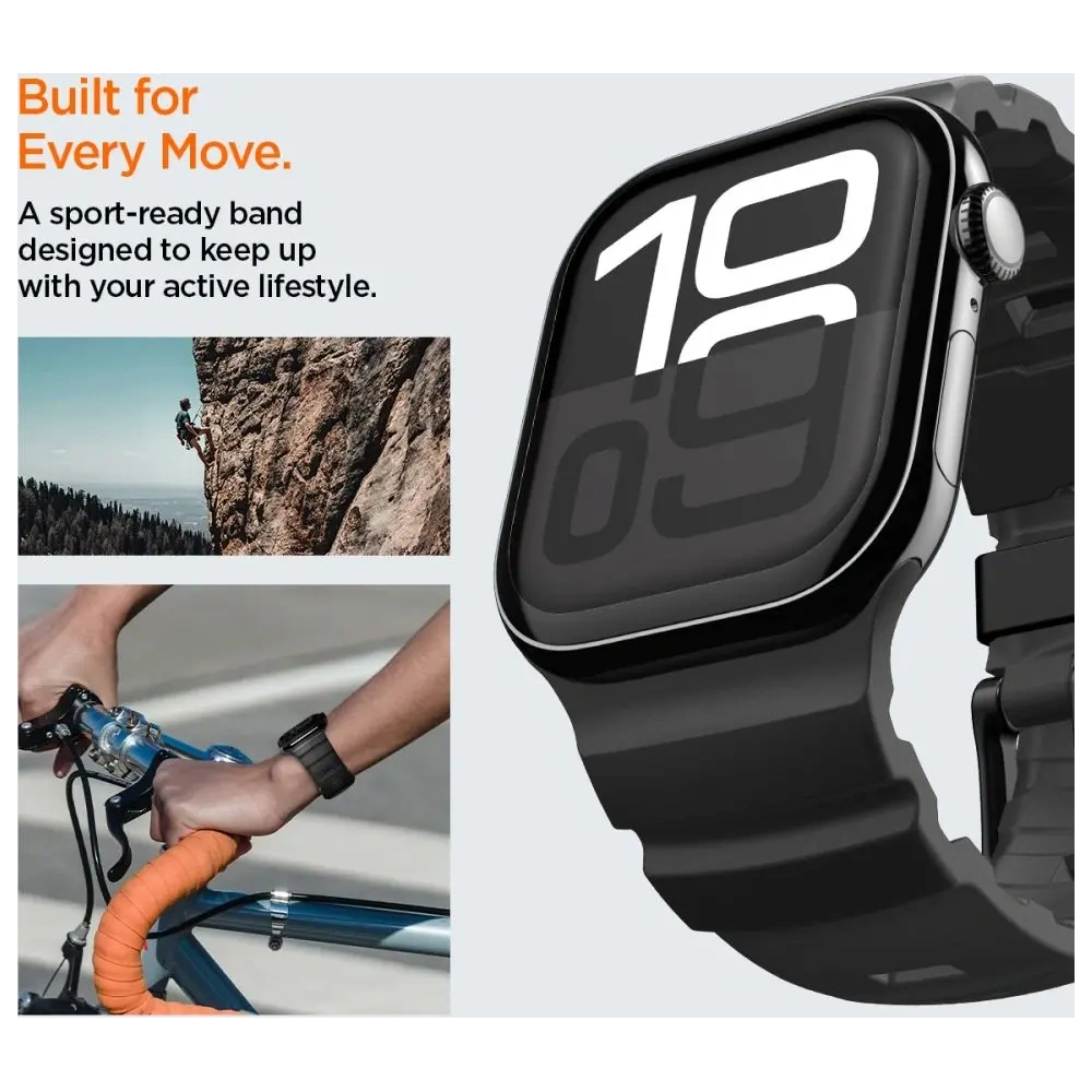 Pasek Spigen WBS2 Band Apple Watch 8 / 9 / 10 / 11 / Se / Ultra (44 / 45 / 46 / 49 Mm) Black Pasek Spigen WBS2 Band Apple Watch 8 / 9 / 10 / 11 / Se / Ultra (44 / 45 / 46 / 49 Mm) Black