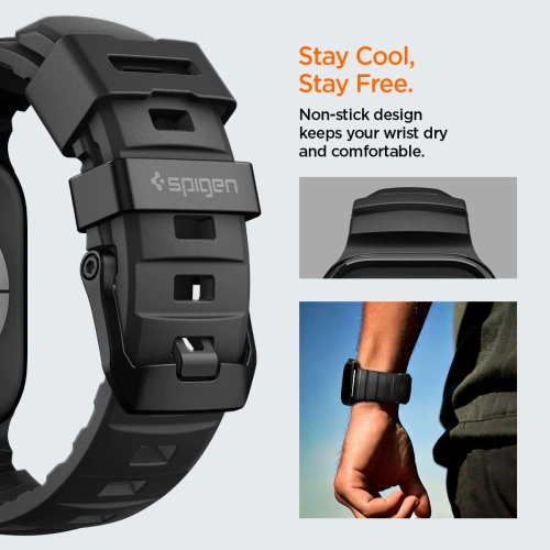 Pasek Spigen WBS2 Band Apple Watch 8 / 9 / 10 / 11 / Se / Ultra (44 / 45 / 46 / 49 Mm) Black