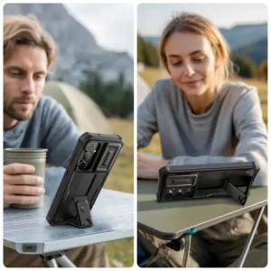 Etui Tech-Protect Flexair Kevlar Cam+ Samsung Galaxy S25 FE Black