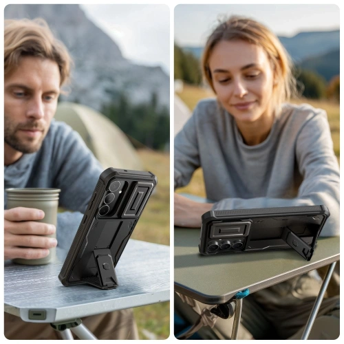 Etui Tech-Protect Flexair Kevlar Cam+ Samsung Galaxy S25 FE Black