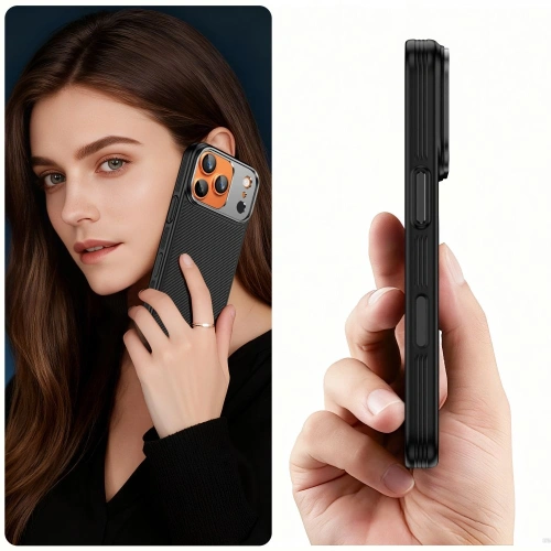 Etui Tech-Protect Flexair Kevlar Aramid Magsafe iPhone 17 Pro Max Black