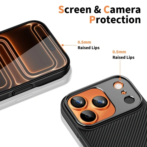 Etui Tech-Protect Flexair Kevlar Aramid Magsafe iPhone 17 Pro Max Black