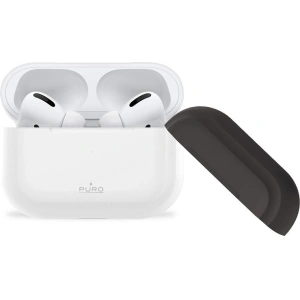 Etui PURO ICON Case Apple AirPods Pro z dodatkową osłonką (White + White Cap + Dark Grey Cap)