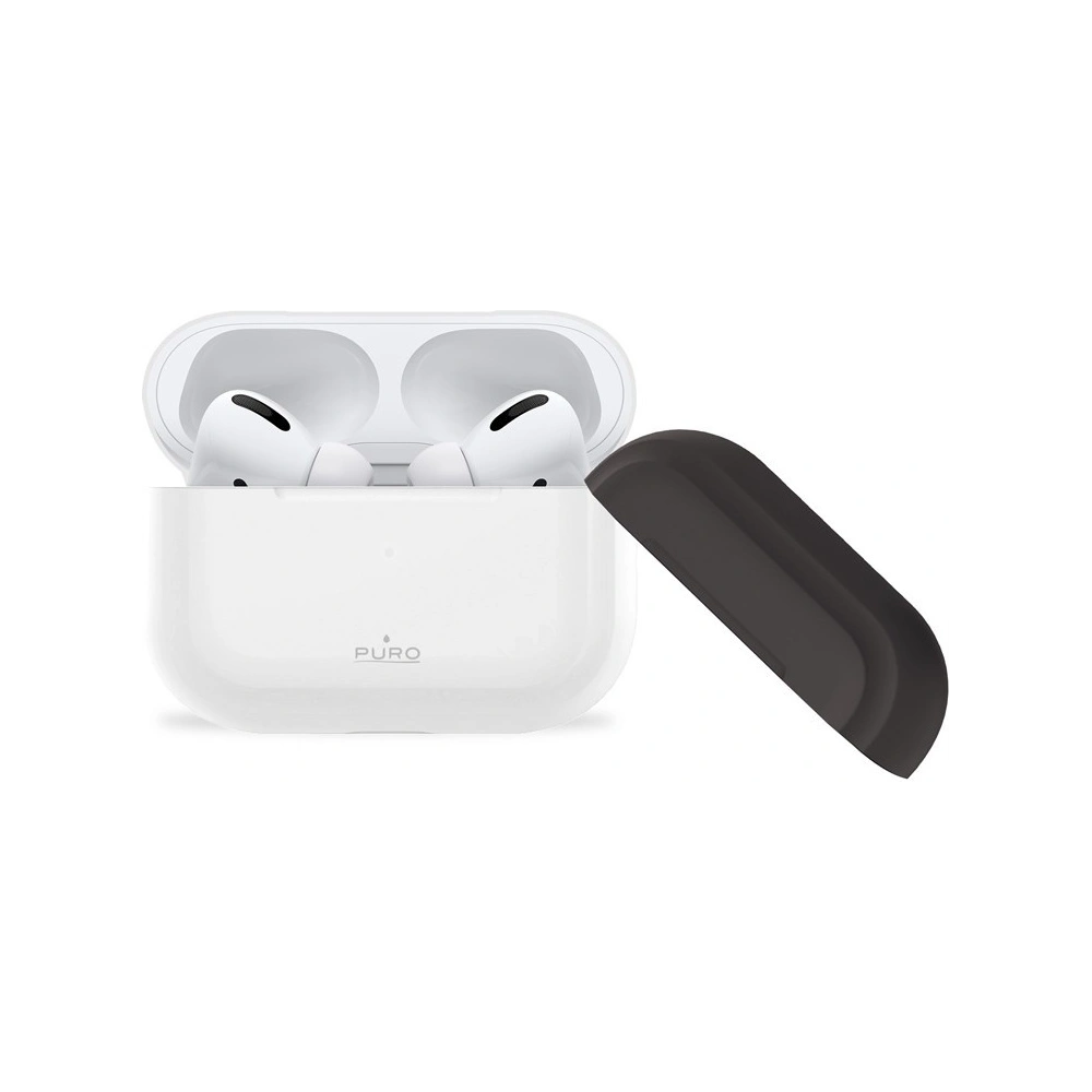 Hurtownia GSM - Etui PURO ICON Case Apple AirPods Pro s dodatečným krytem (Bílá + Bílý kryt + Tmavě šedý kryt) - PUR189WHT - {ean13} - Hurt