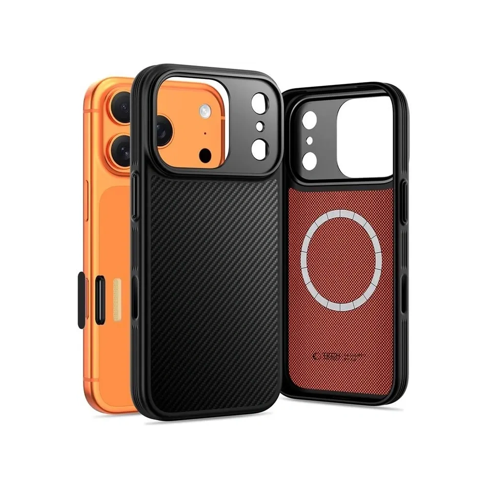 Etui Tech-Protect Flexair Kevlar Aramid Magsafe iPhone 17 Pro Black