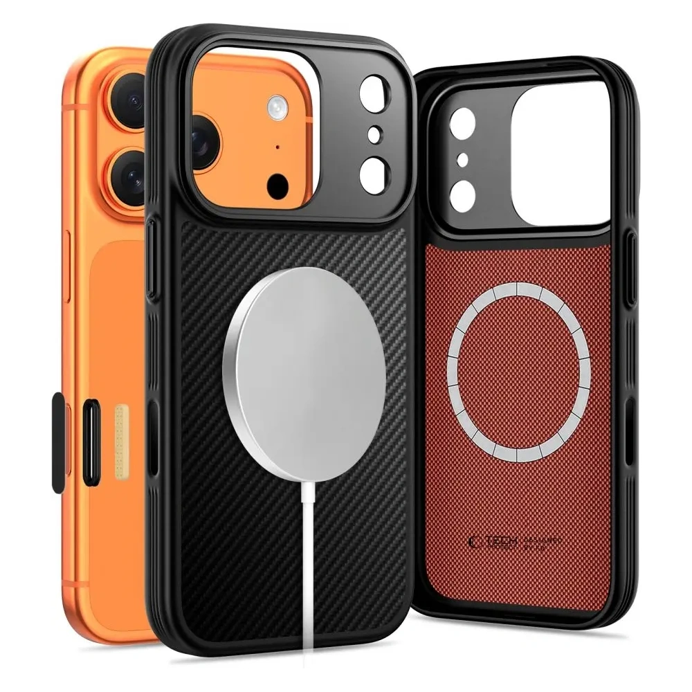 Etui Tech-Protect Flexair Kevlar Aramid Magsafe iPhone 17 Pro Black