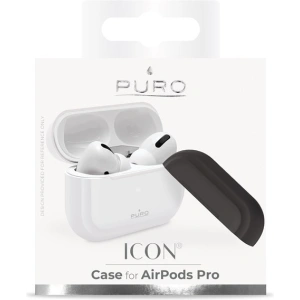 Etui PURO ICON Case Apple AirPods Pro z dodatkową osłonką (White + White Cap + Dark Grey Cap)